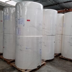 Bobina Papel Higiénico Blanco (Toilet Tissue) 100 % Pulpa Virgen Materia Prima Para Conversión
