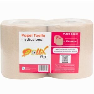 2 Rollos de 200 Metros Natural Gofrado DOUX Plus Papel Toalla Industrial